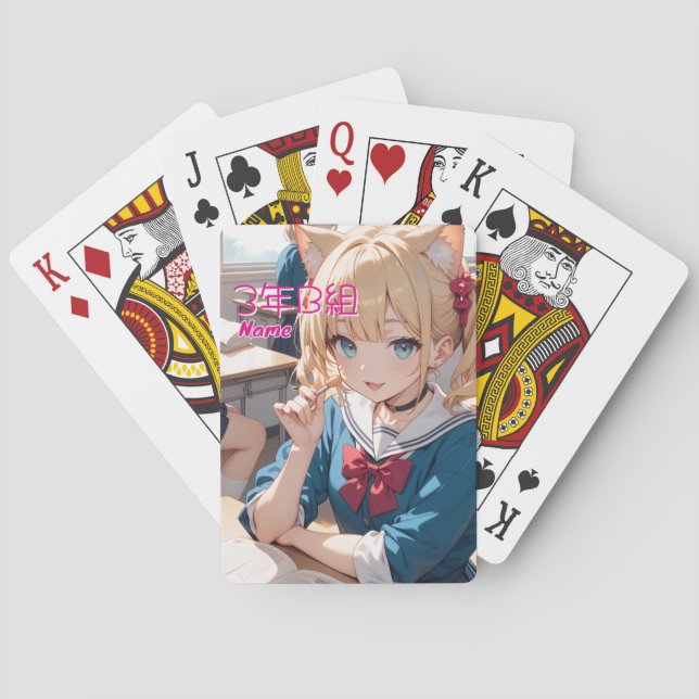 JEU DE CARTES 学校に通う猫耳娘。 (dos)
