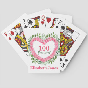 Jeu De Cartes 100 Ans Amoureux 100e Anniversaire Jouer Cartes