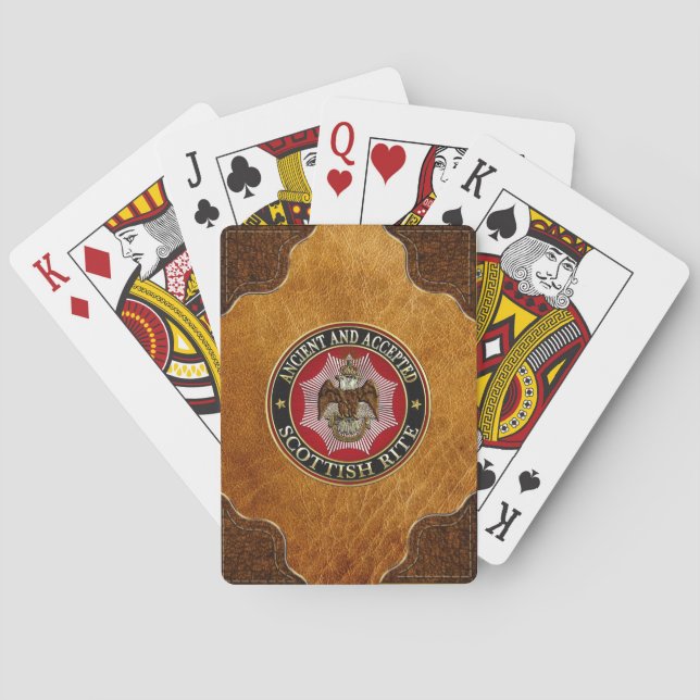Jeu De Cartes [100] Eagle à deux têtes de Rite écossais (dos)