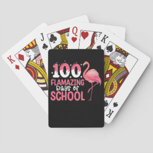Jeu De Cartes 100 Jours de flamazing de Flamant rose scolaire En