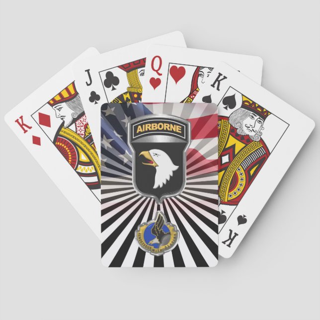 Jeu De Cartes 101e division aéroportée Rakkasans Patch (dos)