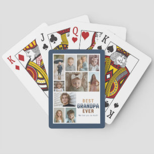 Jeu De Cartes 10 photos en collage Meilleur Grand-Père Ever