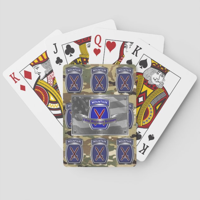 Jeu De Cartes 10e division de montagne (dos)