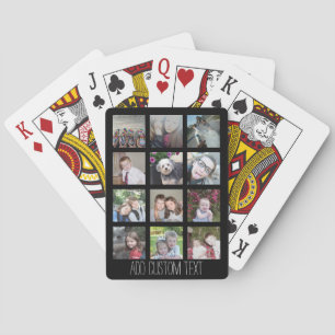 Jeu De Cartes 12 Photo Instagram Collage avec Arrière - plan noi