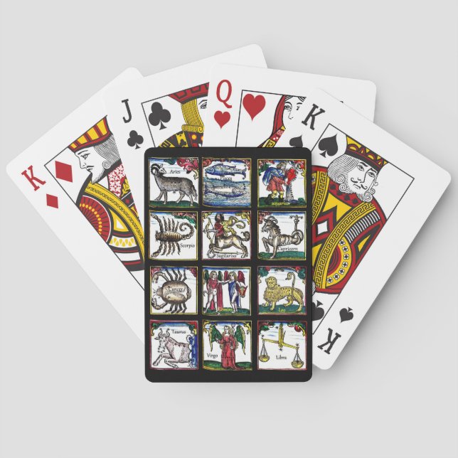 Jeu De Cartes 12 signes zodiaques Symboles d'astrologie d'annive (dos)