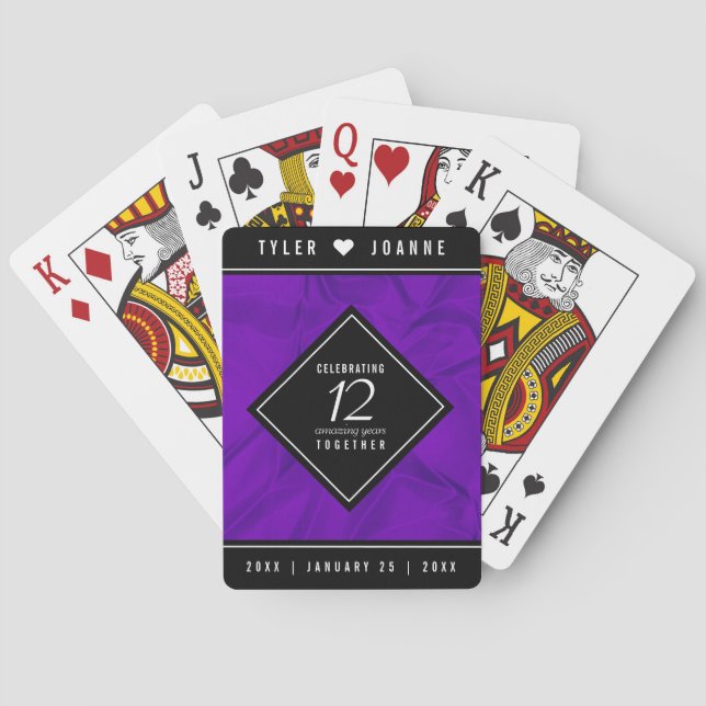 Jeu De Cartes 12ème anniversaire de la Mariage de soie (dos)
