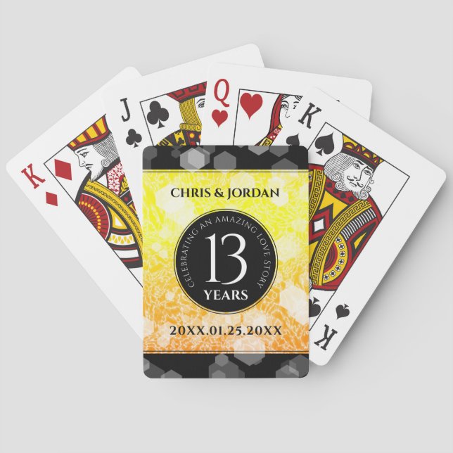Jeu De Cartes 13ème anniversaire Mariage de la Citrine (dos)