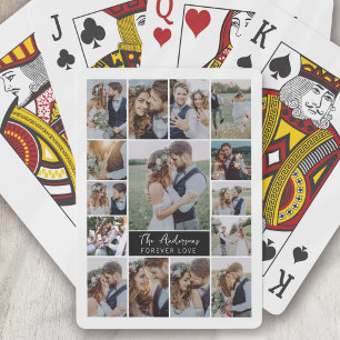 Jeu De Cartes 15 Photo Collage Nom du monogramme