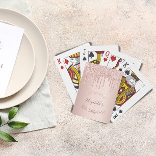 Jeu De Cartes 18e anniversaire rose parties scintillant or goutt