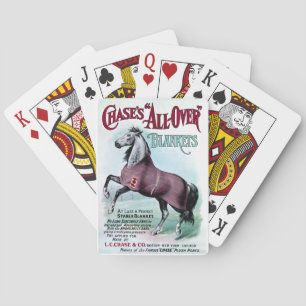 Jeu De Cartes 19e C. Couvertures Chase Horse