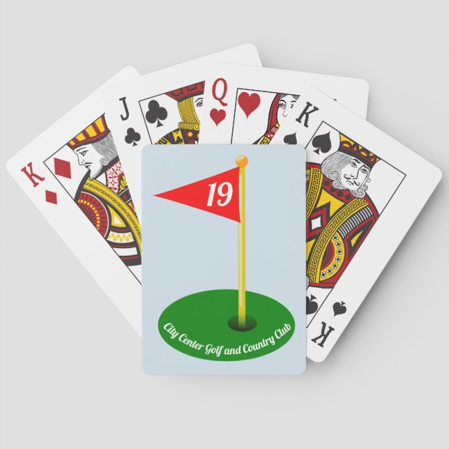 Jeu De Cartes 19ème Trou et votre texte (dos)