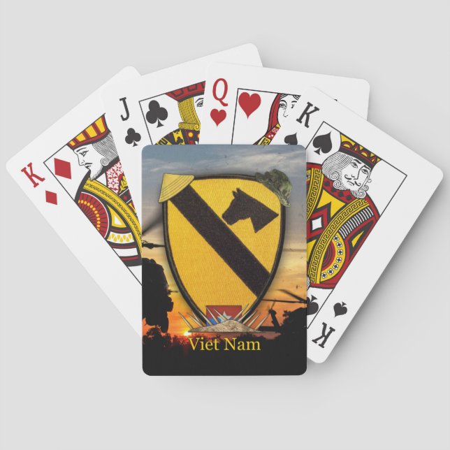 Jeu De Cartes 1ère division de cavalerie vietnam vétérans poker  (dos)