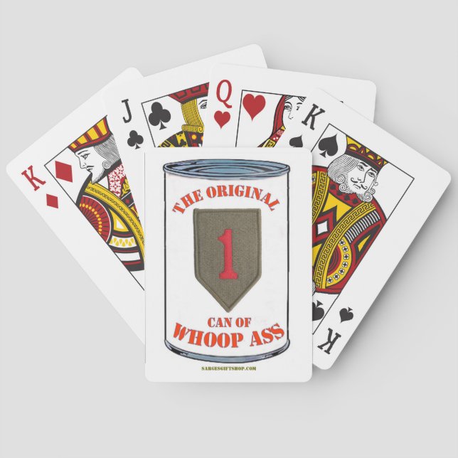 JEU DE CARTES "1ÈRE INFANTERIE", "GROS ROUGE UN", (dos)
