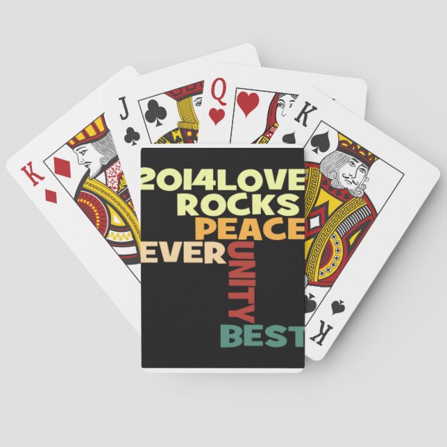 Jeu De Cartes 2014 Love Rocks Peace Art Imprimer (dos)
