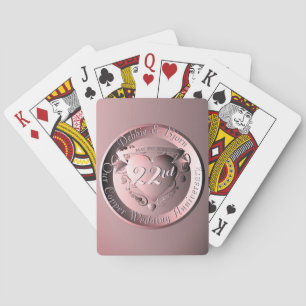 Jeu De Cartes 22e anniversaire Mariage de cuivre cartes de jeu