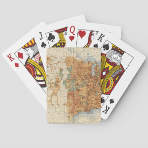 Jeu De Cartes 25 densités d'augmentation de la population, USA,