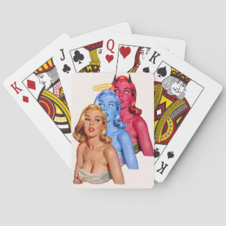 Jeu De Cartes 3 Lady Jouant Aux Cartes.