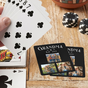 Jeu De Cartes 3 Photo Mamie Est Année Nom Personnalisé Nombre Gr