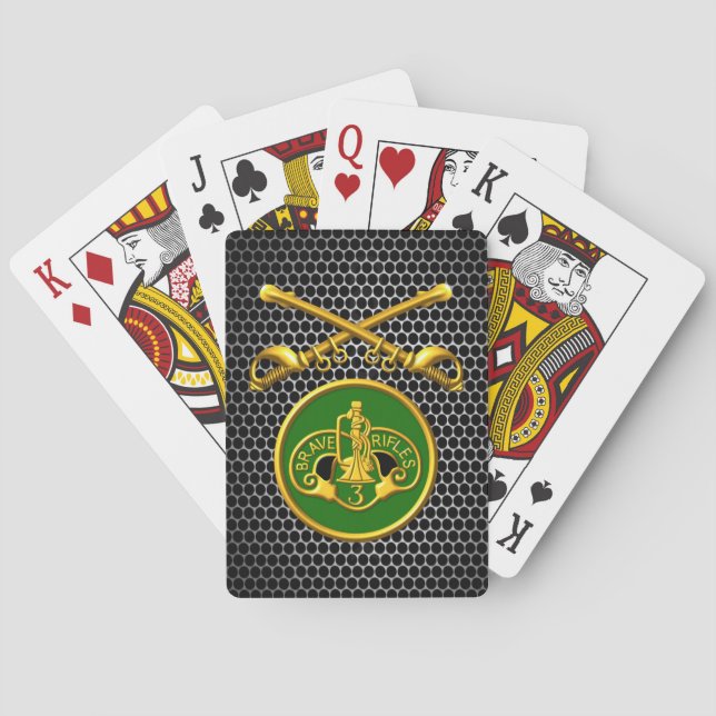 Jeu De Cartes 3e cavalerie blindée "Sabres croisés" (dos)