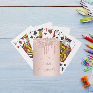 Jeu De Cartes 40 fabuleux blush rose parties scintillant or gout