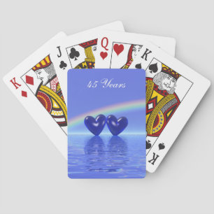 Jeu De Cartes 45e Anniversaire Cœurs de Saphir