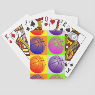 Jeu De Cartes 4 couleurs Pop Art Basketball