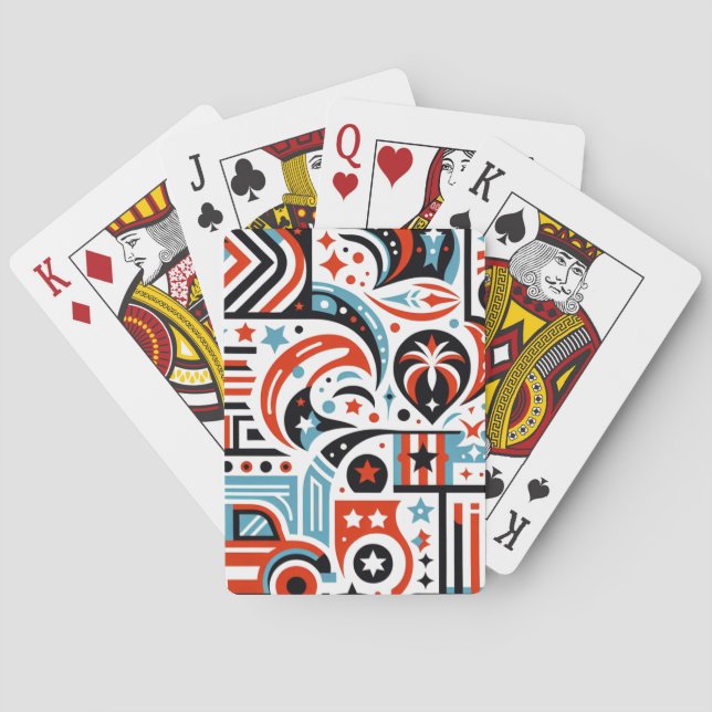 Jeu De Cartes 4 juillet Motif génératif (dos)