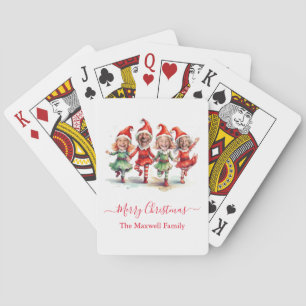 Jeu De Cartes 4 Photos elfes de Noël