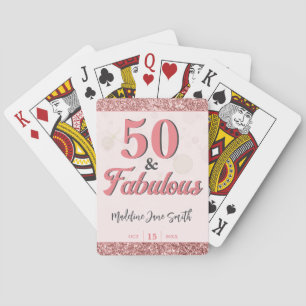 Jeu De Cartes 50 et fabuleux Anniversaire Elégante Parties scint