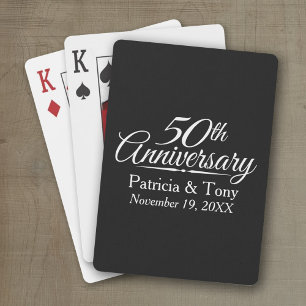 Jeu De Cartes 50e anniversaire de Mariage d'or Personnalisé