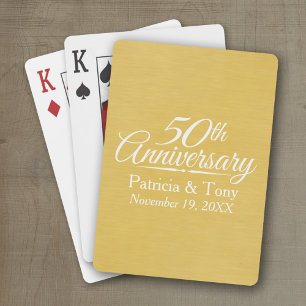 Jeu De Cartes 50e anniversaire du Mariage Golden personnalisé