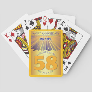 Jeu De Cartes 58 ans Golden Ray 12 étapes NOM PERSONNALISÉ