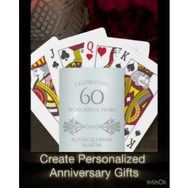 Jeu De Cartes 60e Anniversaire du diamant Cadeau personnalisé él