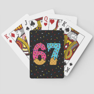 Jeu De Cartes 67 Drôle Mème Crème de glace Six sept Gen Alpha