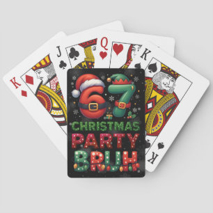 Jeu De Cartes 67 Meme Six Seven Bruh Drôle de Noël 6 7