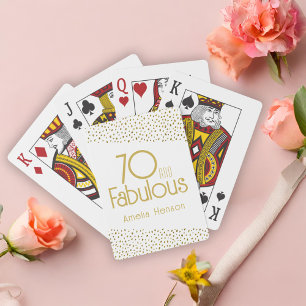 Jeu De Cartes 70 et Fabulous Gold Parties scintillant 70e annive