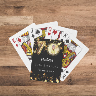 Jeu De Cartes 70e anniversaire noir étoiles d'or photo