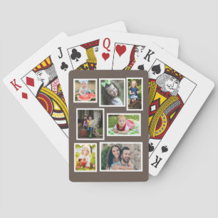 Jeu De Cartes 7 Collage Photo Marron Choisissez Votre Couleur