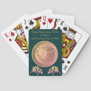 Jeu De Cartes 7e anniversaire du Mariage de cuivre
