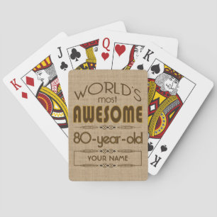 Jeu De Cartes 80e anniversaire de célébration du monde meilleur 