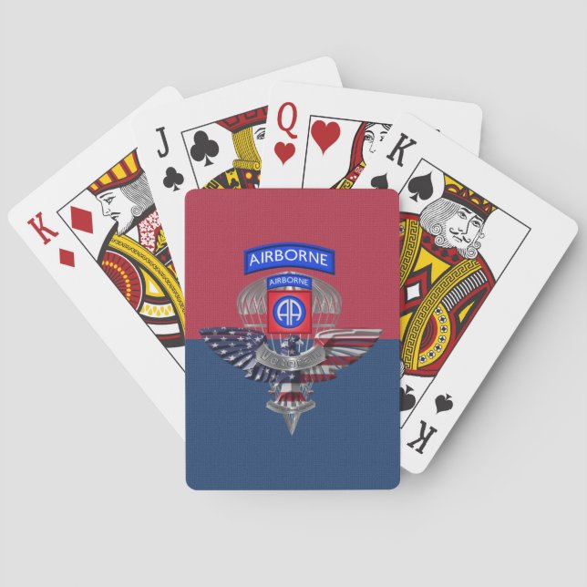Jeu De Cartes 82e division aéroportée "All American" (dos)