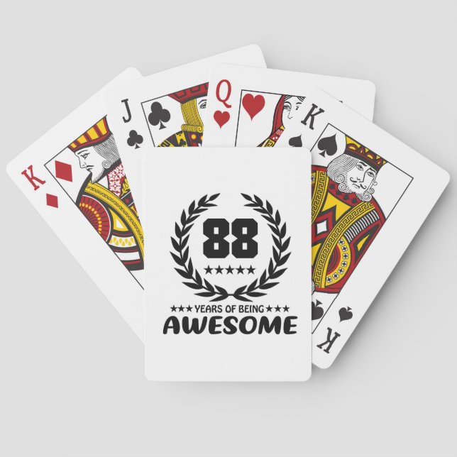 Jeu De Cartes 88 ans d'être génial (dos)