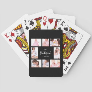 Jeu De Cartes 8 Sections Family Photo in Black Frame