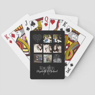 Jeu De Cartes 8 x PHOTO COLLAGE Newlywed Personalized WEDDING