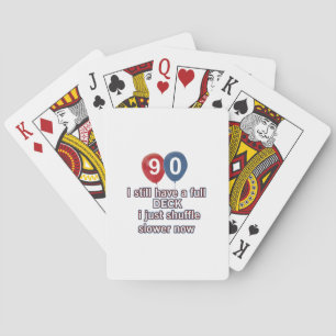 Jeu De Cartes 90 year funny birthday designs