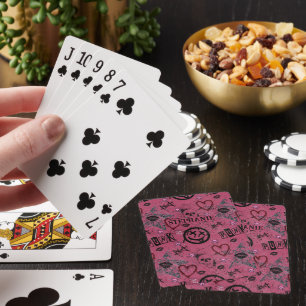 Jeu De Cartes 90s Retro Rose Girly Punk