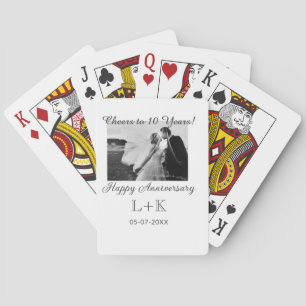 Jeu De Cartes À 10 ans d'anniversaire joyeux ajoutez la photo da
