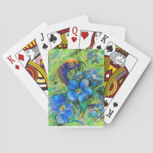 Jeu De Cartes A Bee & Forget-me-not Flowers