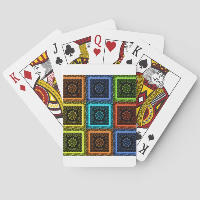Jeu De Cartes À damiers d'Afrique Imprimer (dos)