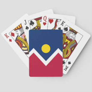 Jeu de cartes à jouer avec le drapeau de Denver, É